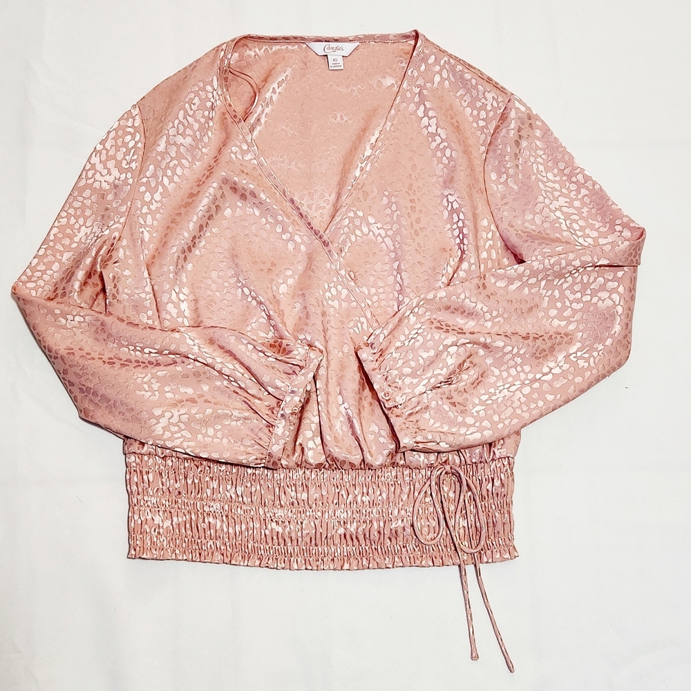 Candie's silky top Faux Wrap Size XS - Picture 7 of 7
